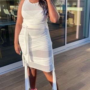 White mesh dress